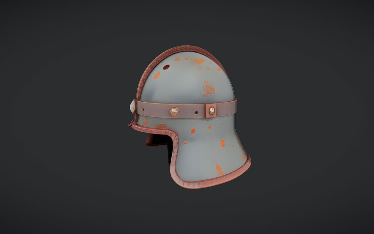 medieval knight helmet 3D model_29