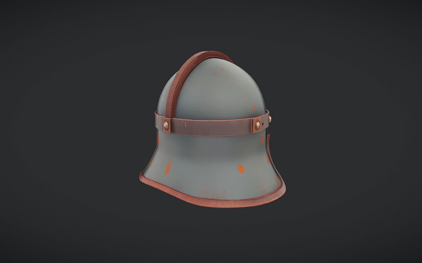 medieval knight helmet 3D model_22