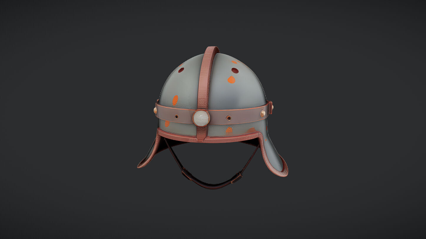 medieval knight helmet 3D model_51