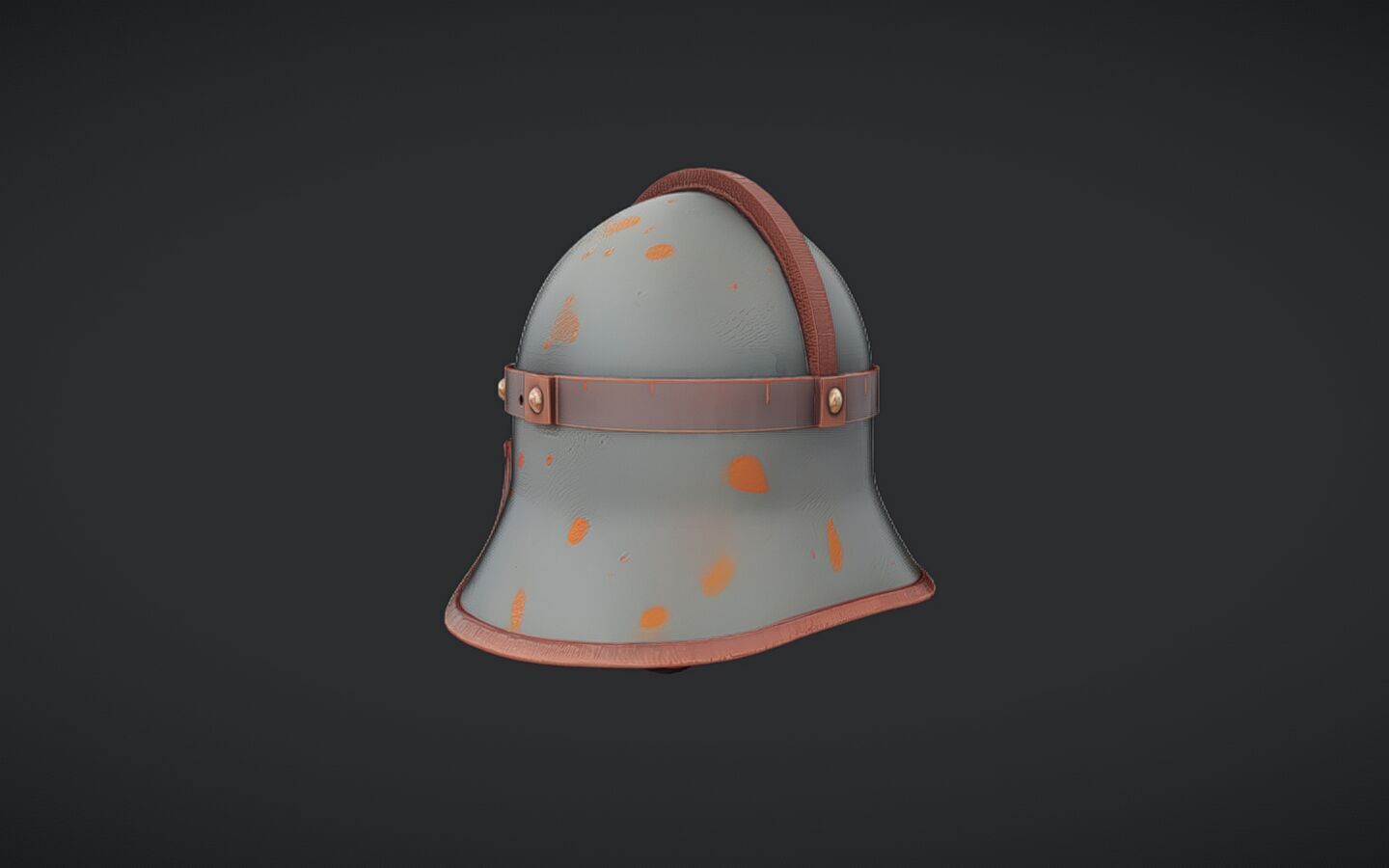 medieval knight helmet 3D model_19