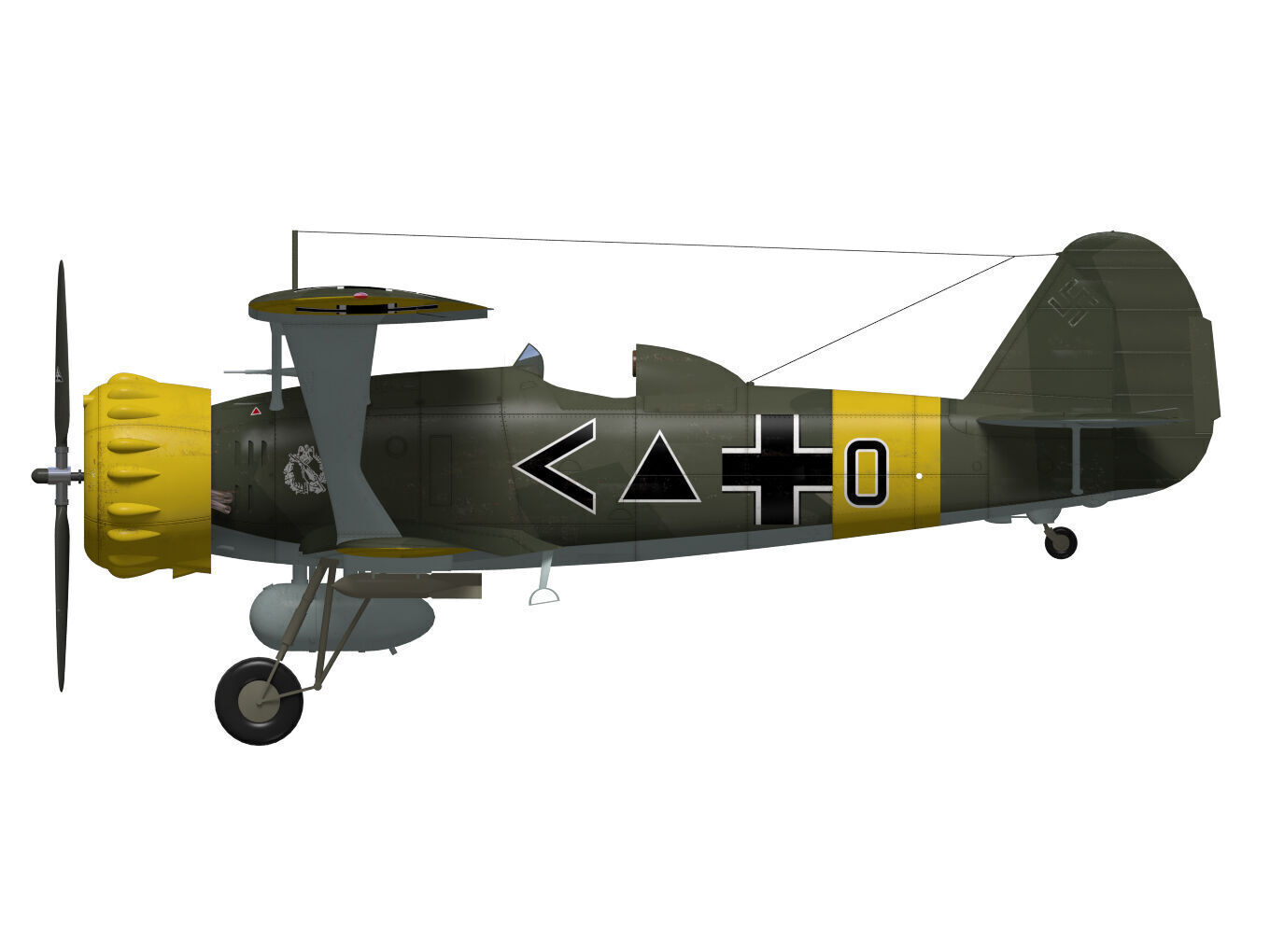 Henschel Hs123 3D model_8