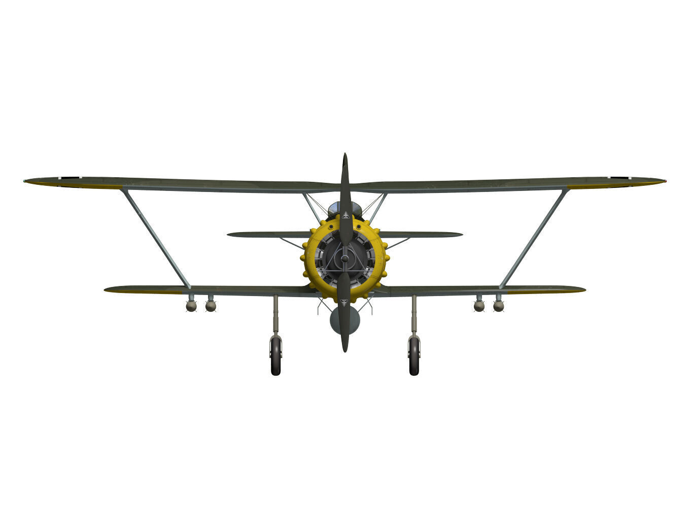 Henschel Hs123 3D model_9