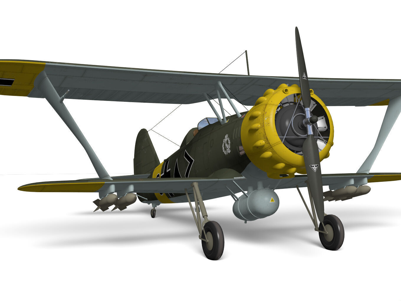 Henschel Hs123 3D model_7