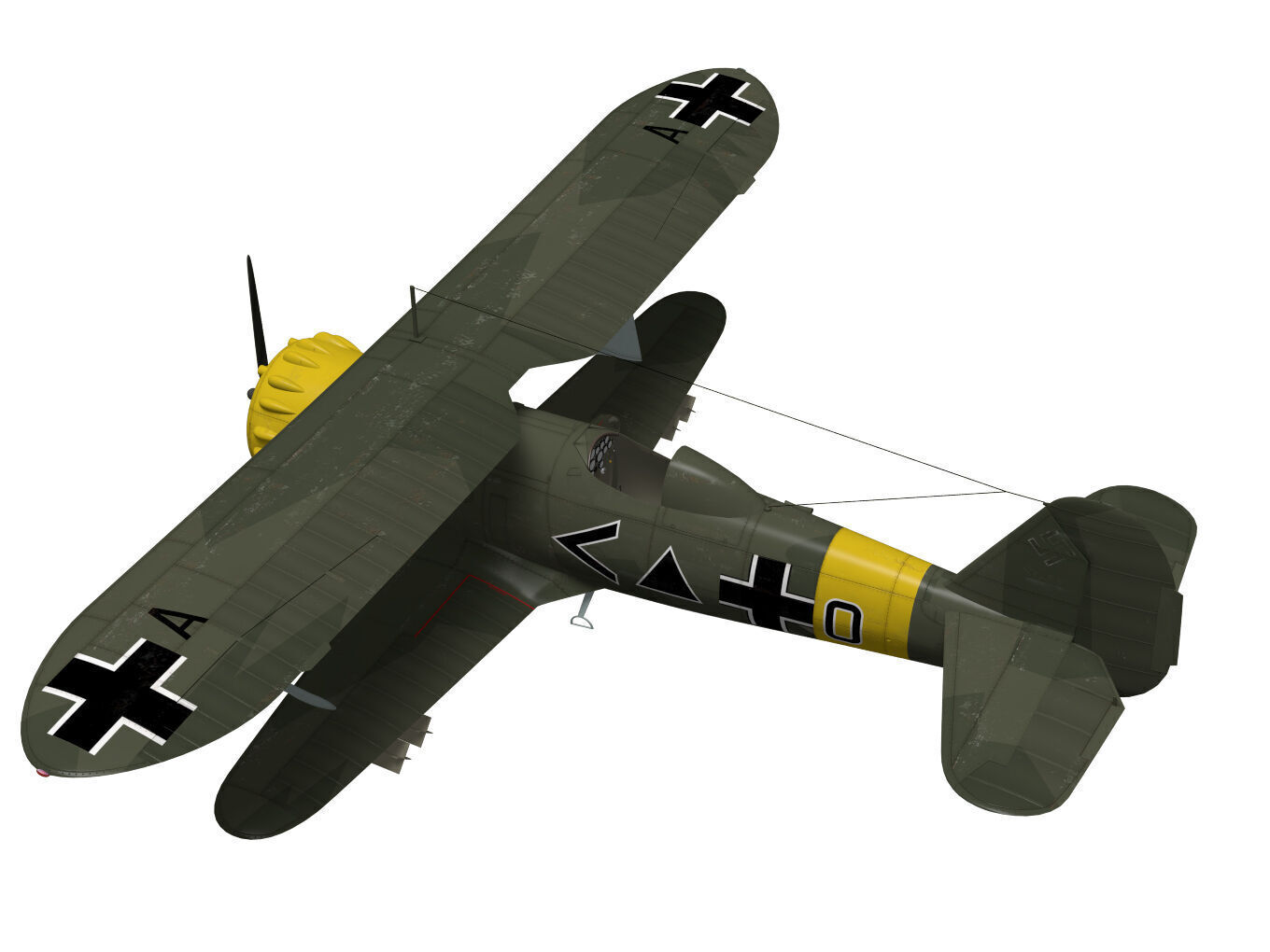 Henschel Hs123 3D model_1
