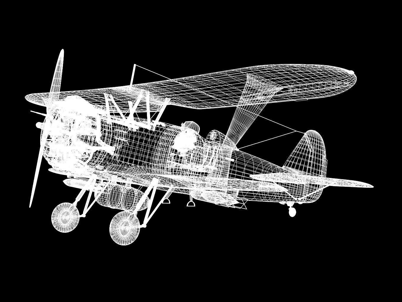 Henschel Hs123 3D model_13