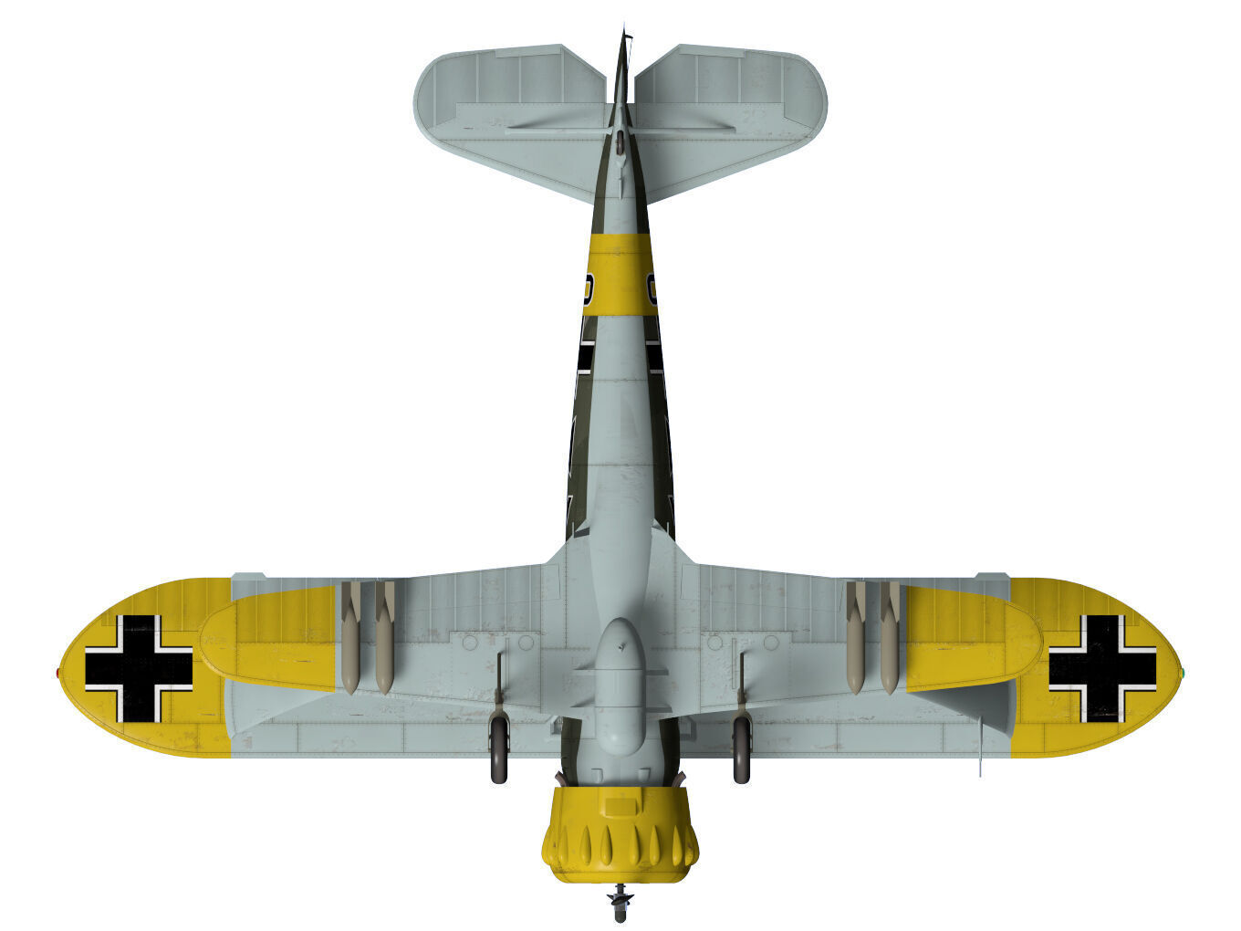 Henschel Hs123 3D model_11