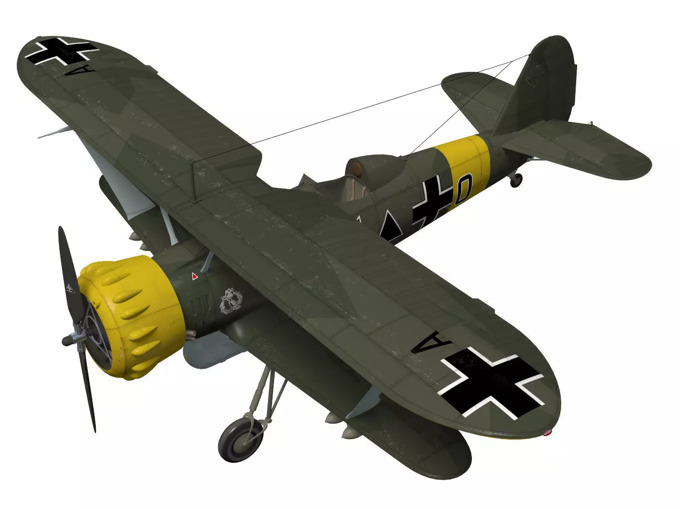 Henschel Hs123 3D model_0