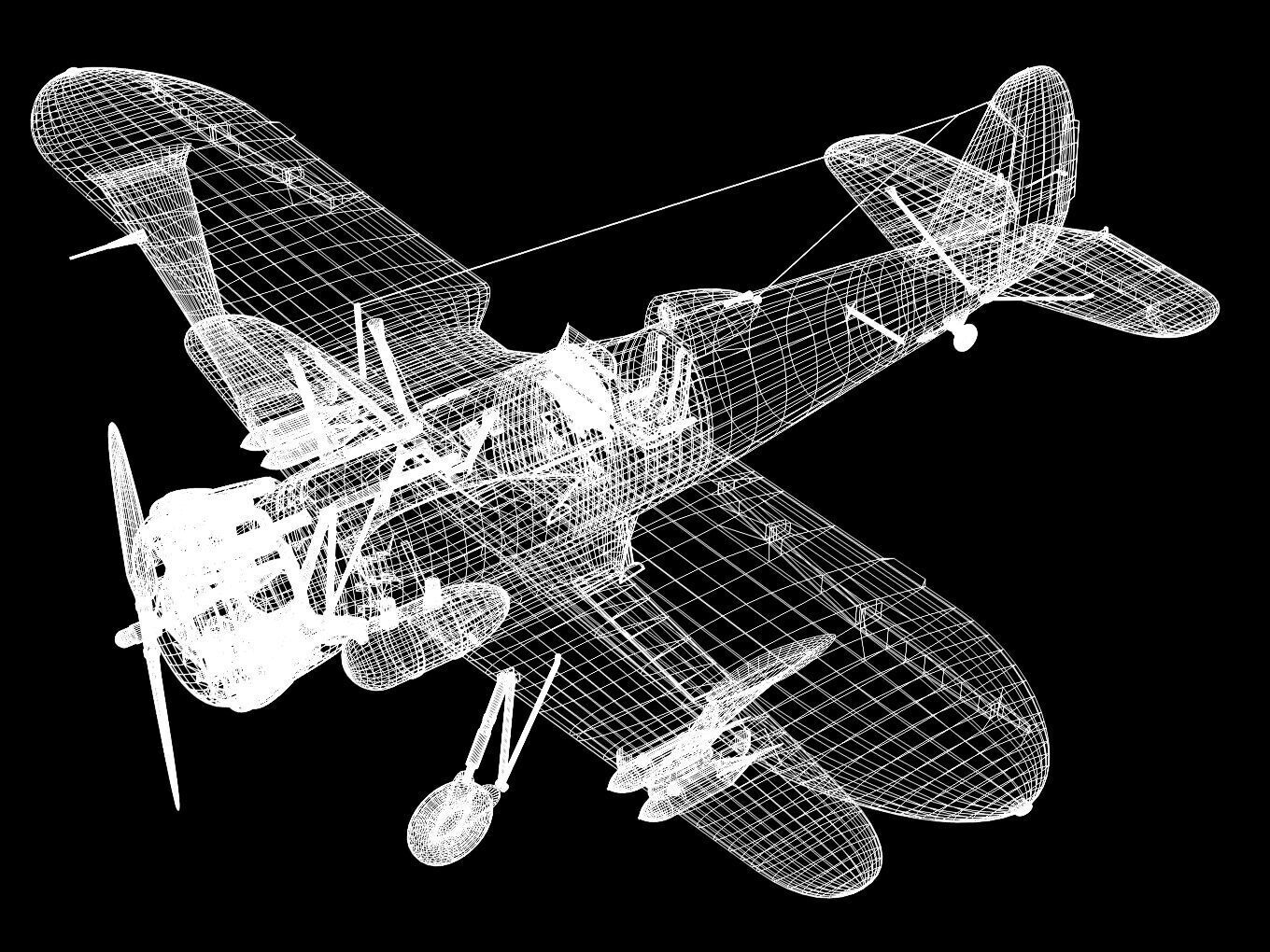 Henschel Hs123 3D model_12