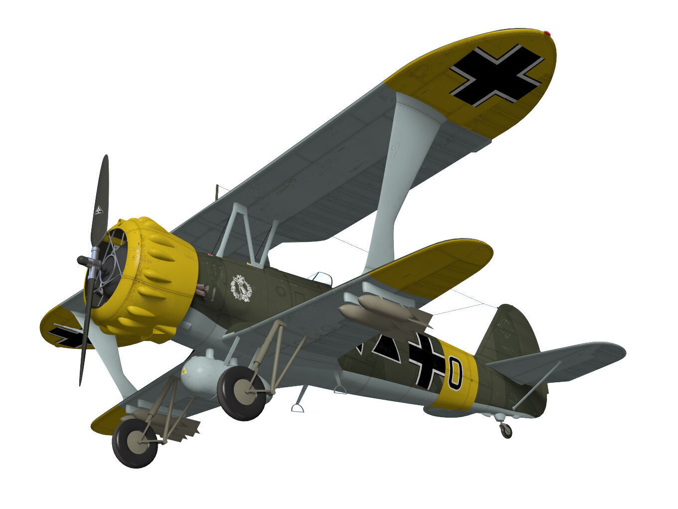 Henschel Hs123 3D model_3