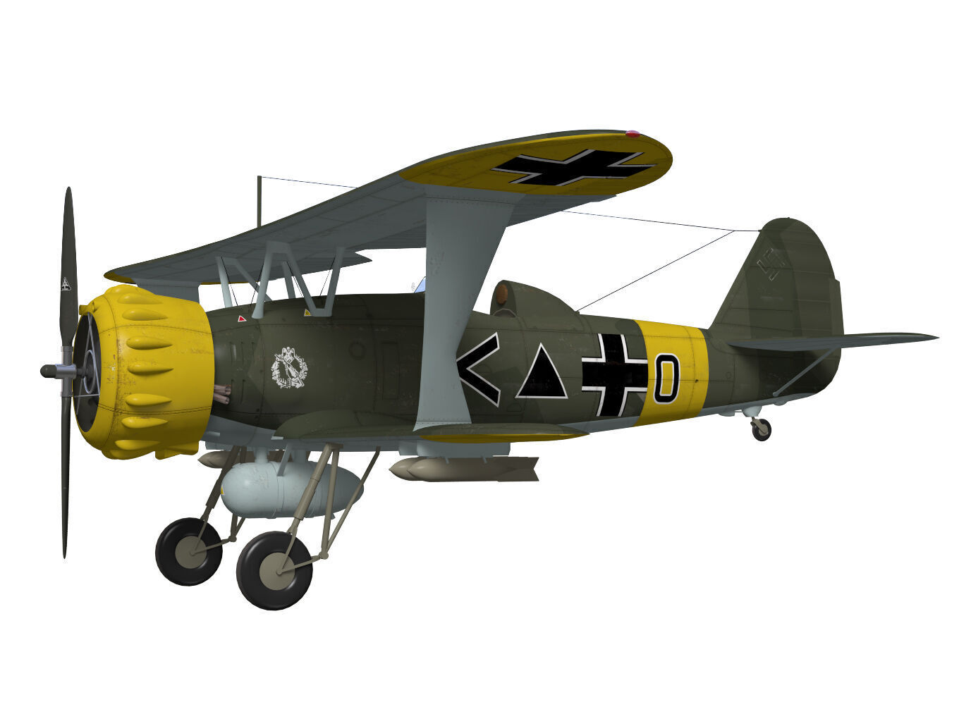 Henschel Hs123 3D model_2