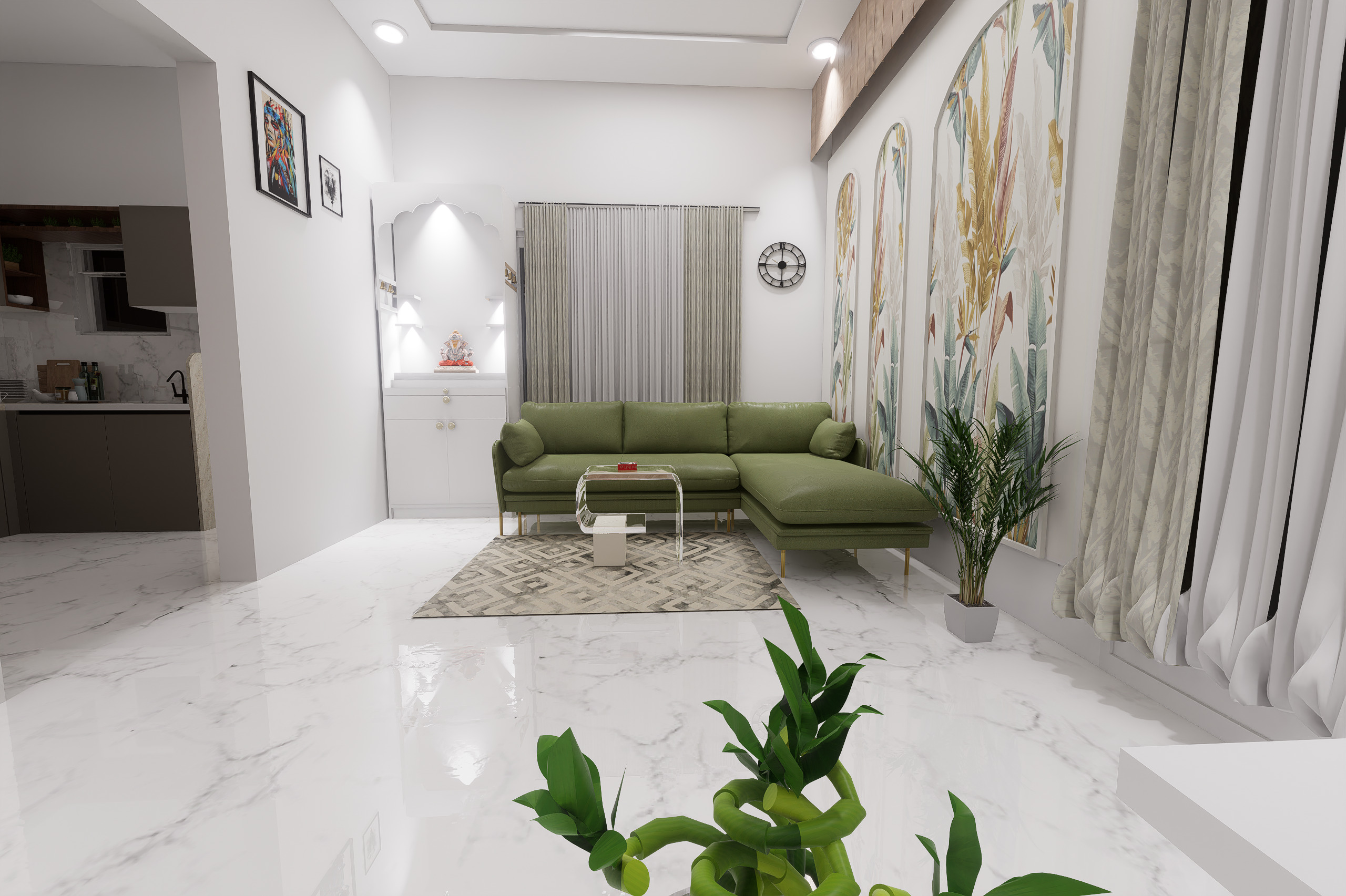 1bhk interior work 3D model_1