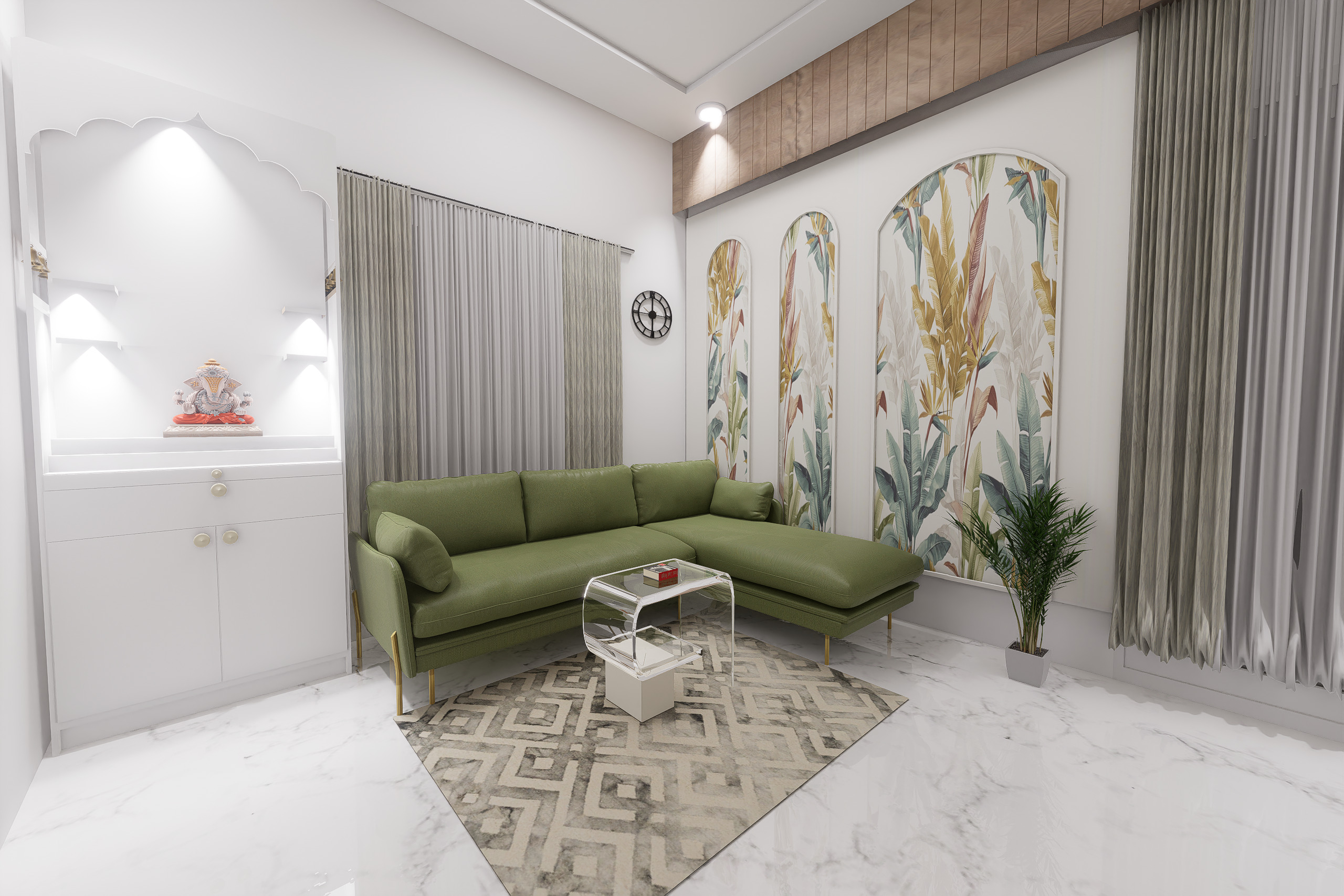 1bhk interior work 3D model_2
