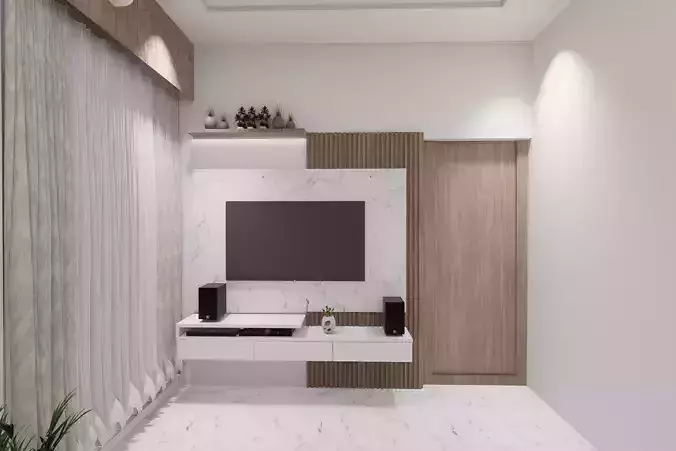 1bhk interior work 3D model