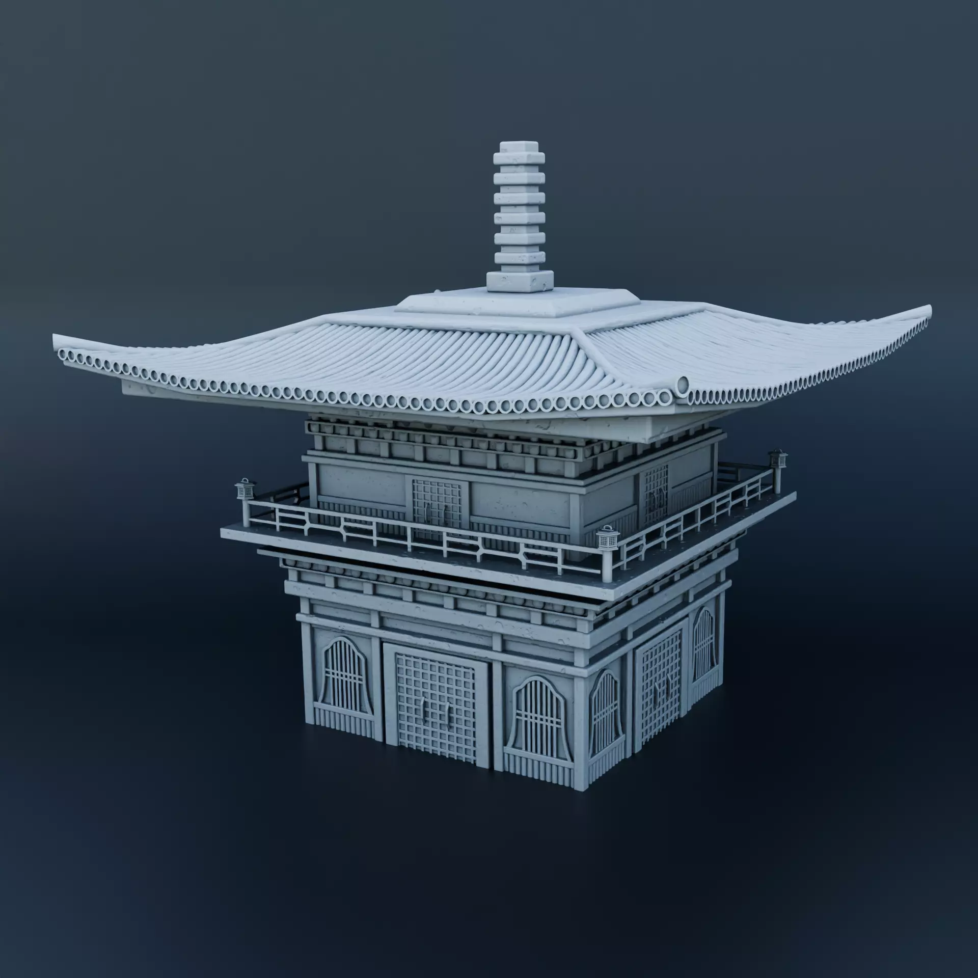 Japanese house 3D print model_0