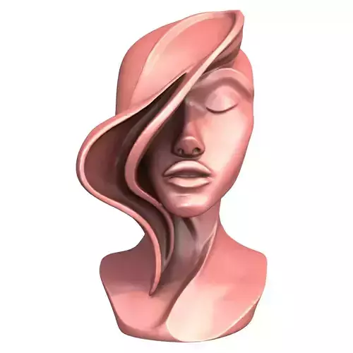 Abstract Woman Portrait Sculpture 3D print model