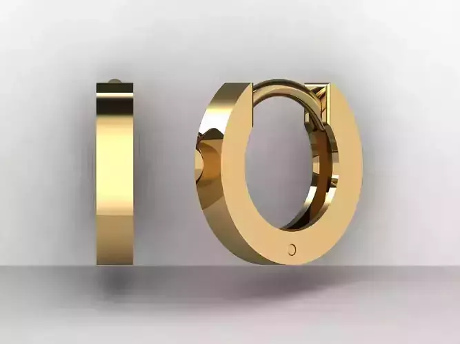 8 mm inside 2 mm witdh flat earring