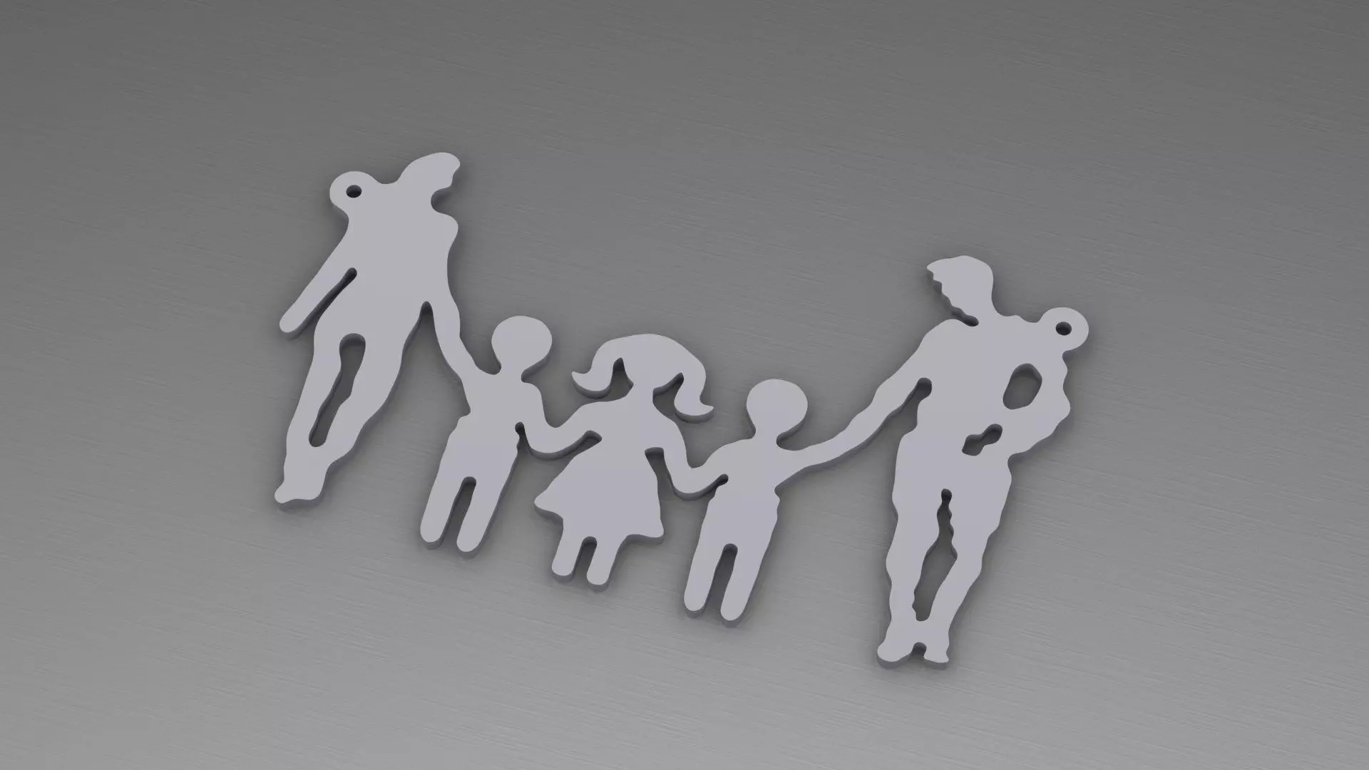 Family pendant 3D print model