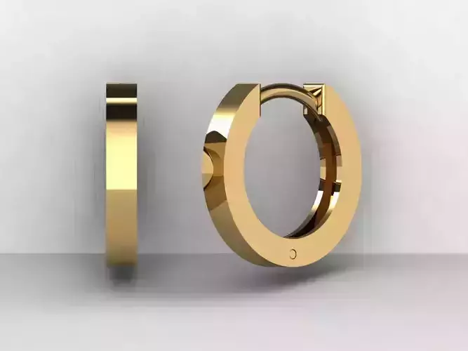 10 mm inside 2 mm witdh flat earring