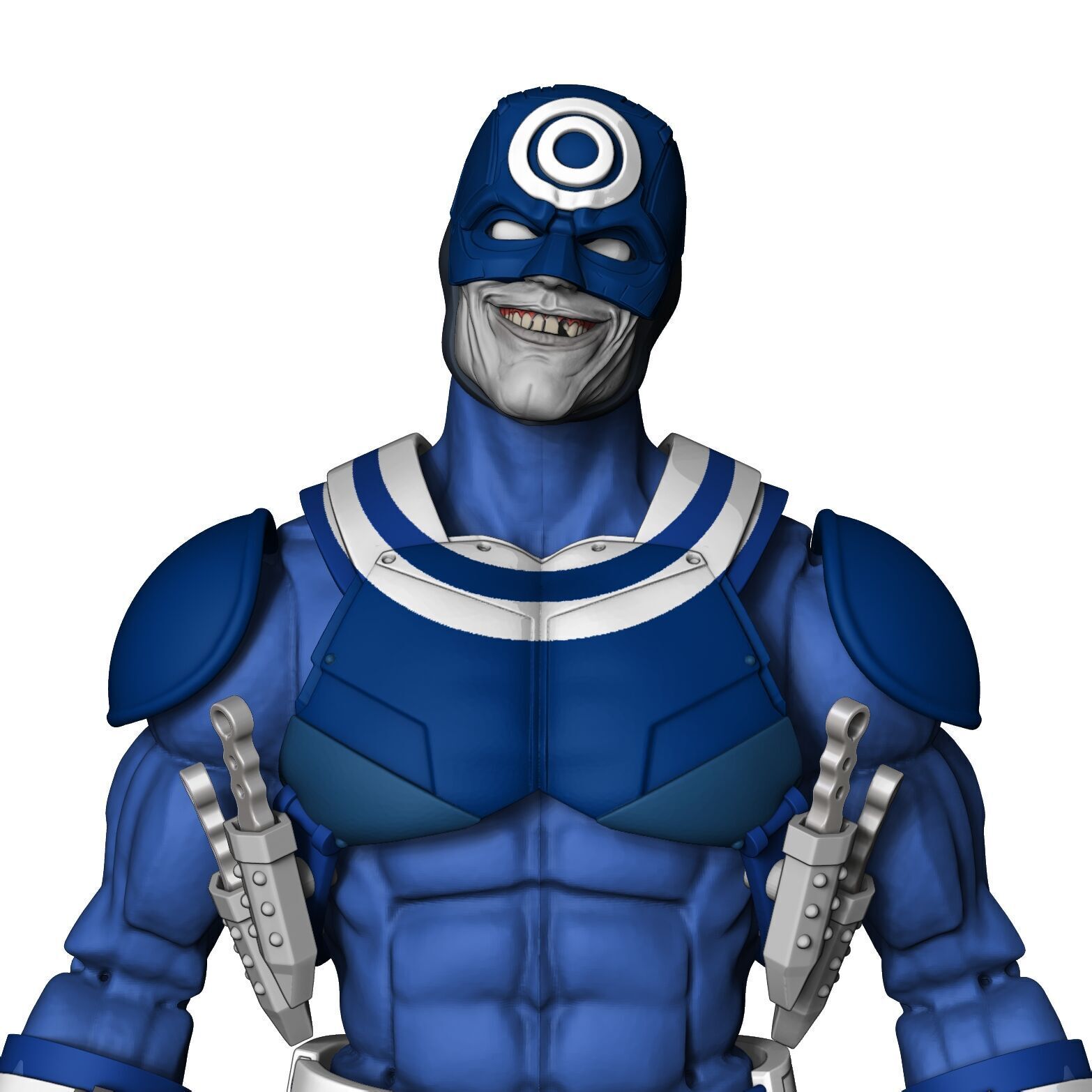 bullseyes head and armor 3D print model_14