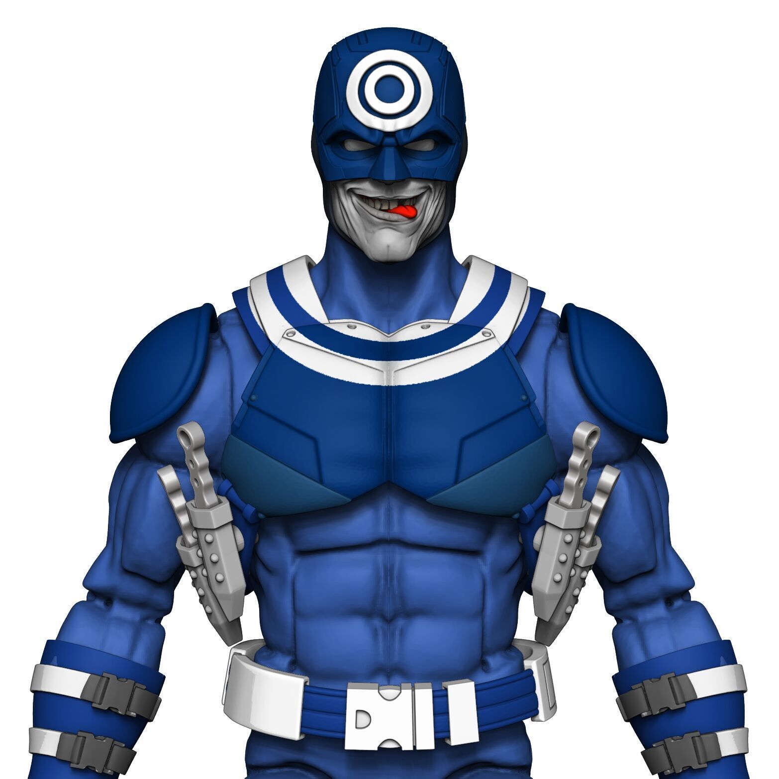 bullseyes head and armor 3D print model_10