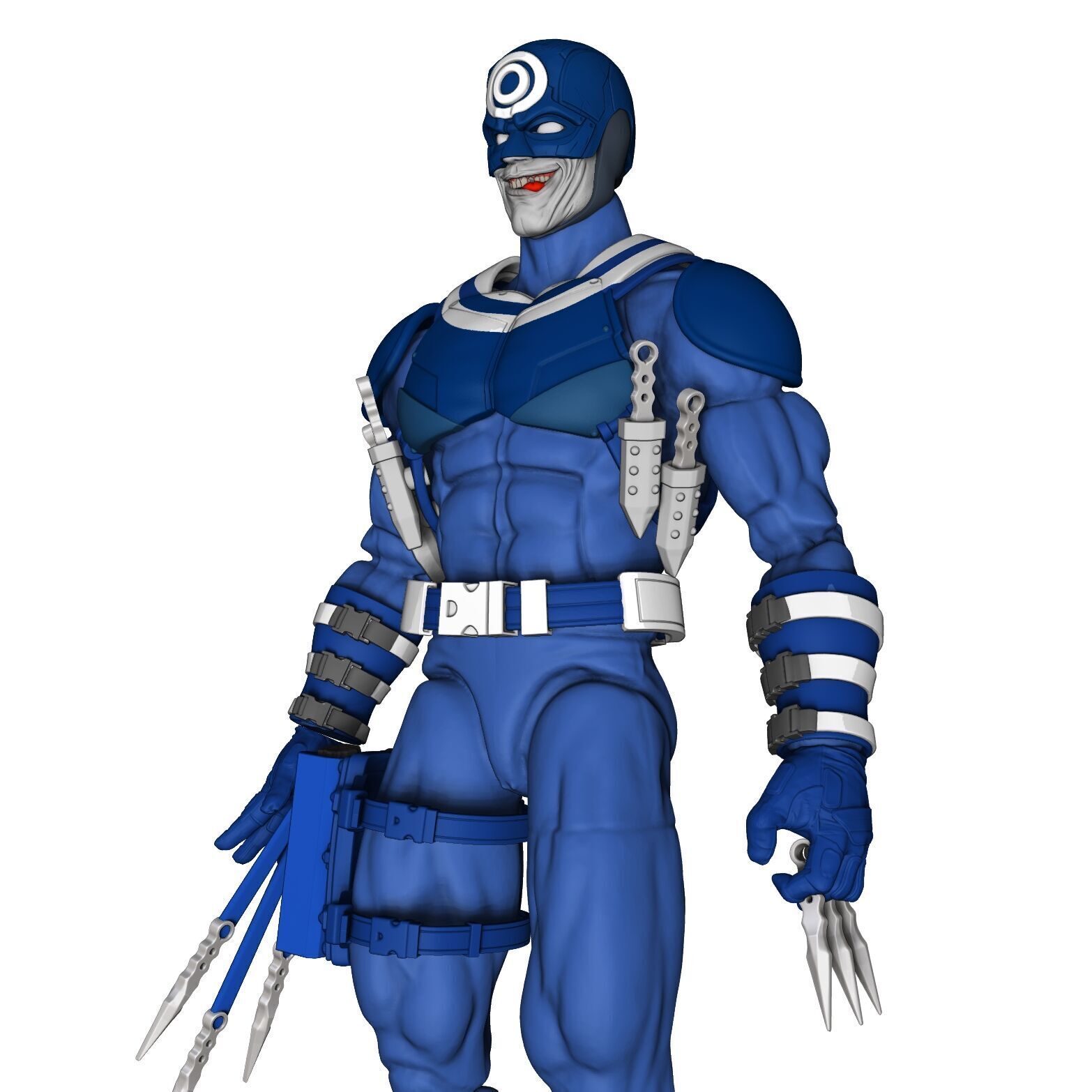 bullseyes head and armor 3D print model_13