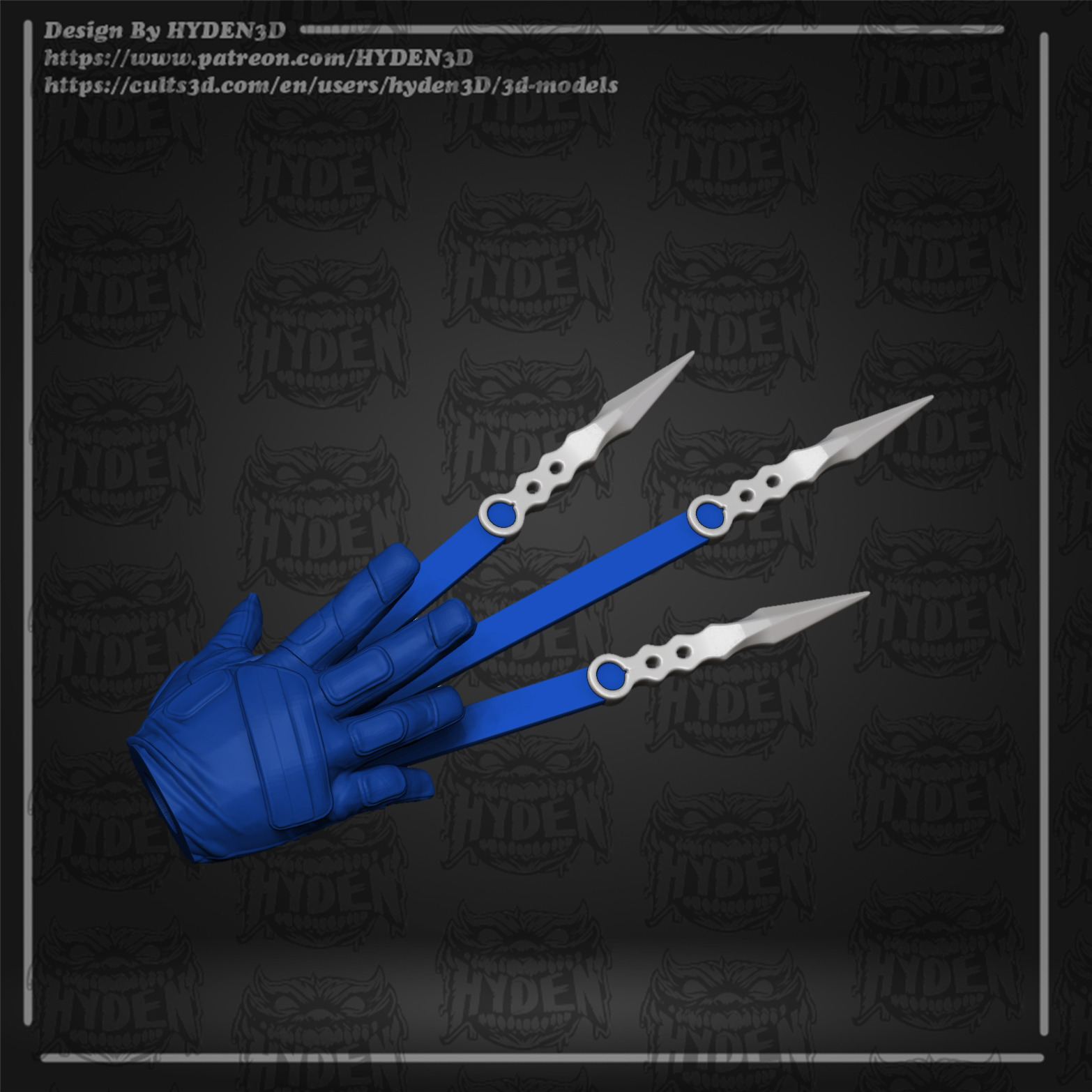 bullseyes head and armor 3D print model_7