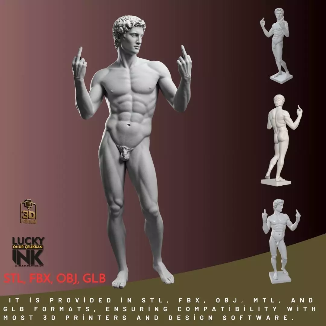 Greek Statue Male Hand Gesture 3D Printable STL FBX OBJ GLB 3D print model_0