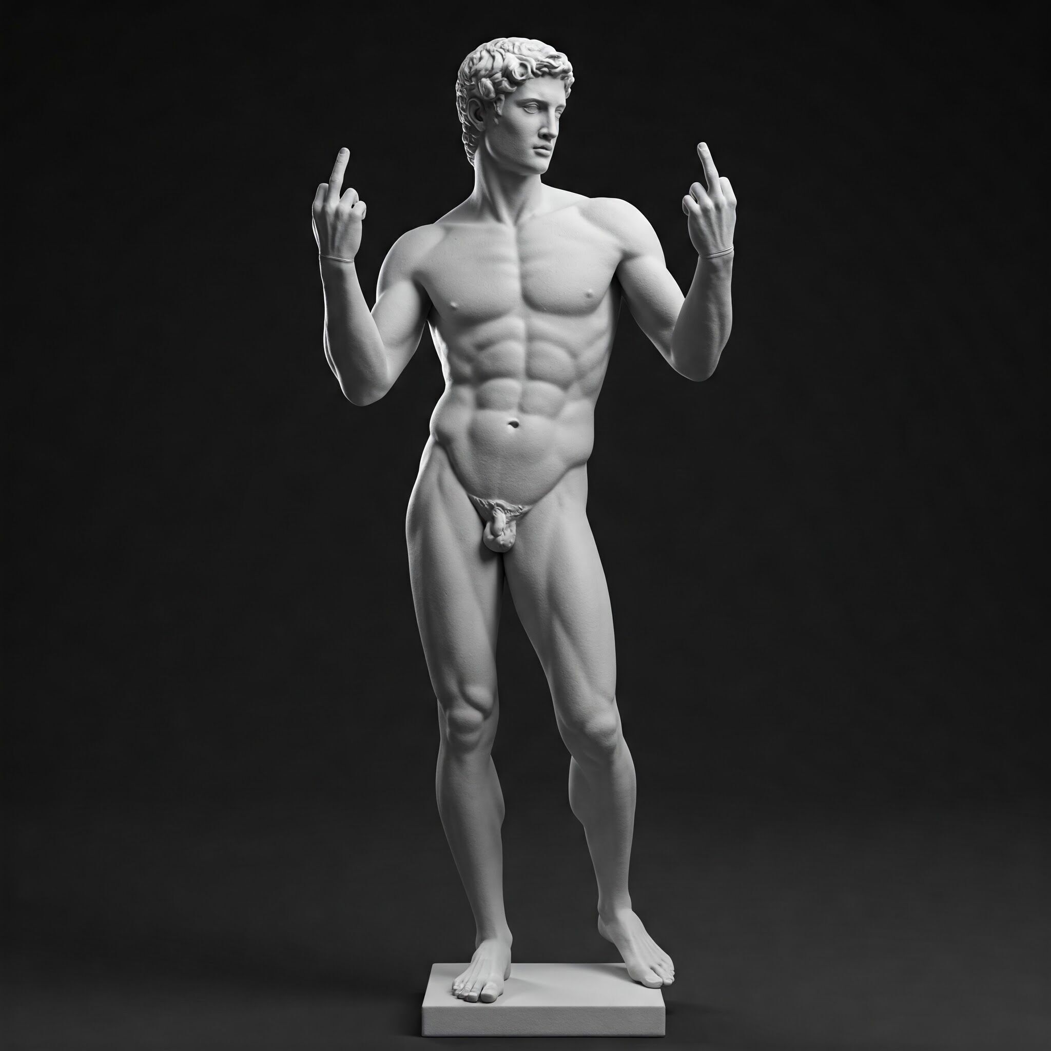 Greek Statue Male Hand Gesture 3D Printable STL FBX OBJ GLB 3D print model_3