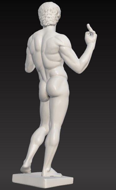 Greek Statue Male Hand Gesture 3D Printable STL FBX OBJ GLB 3D print model_2
