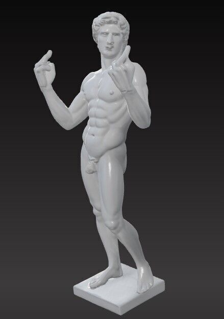 Greek Statue Male Hand Gesture 3D Printable STL FBX OBJ GLB 3D print model_1