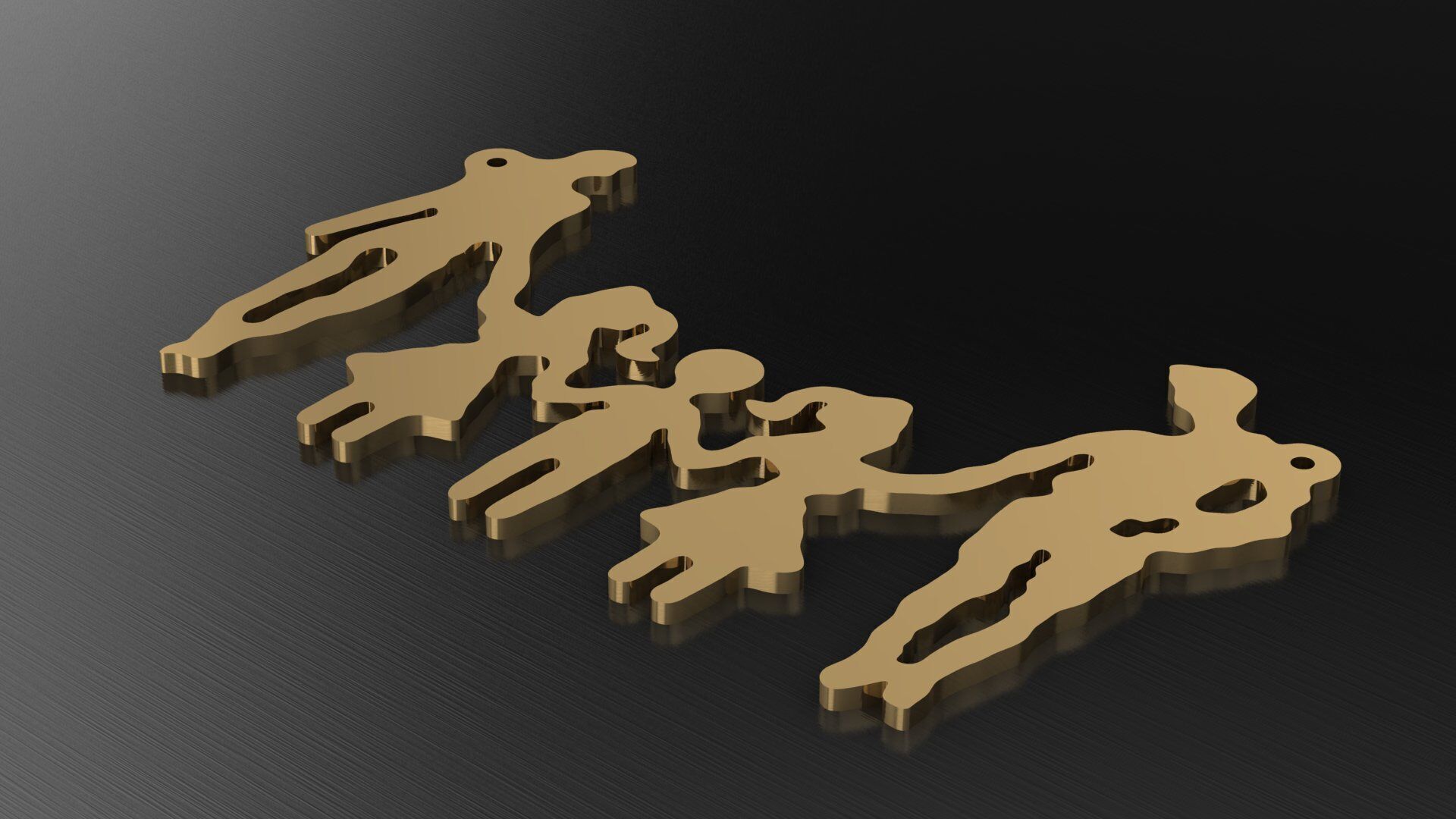 Family pendant 3D print model_4