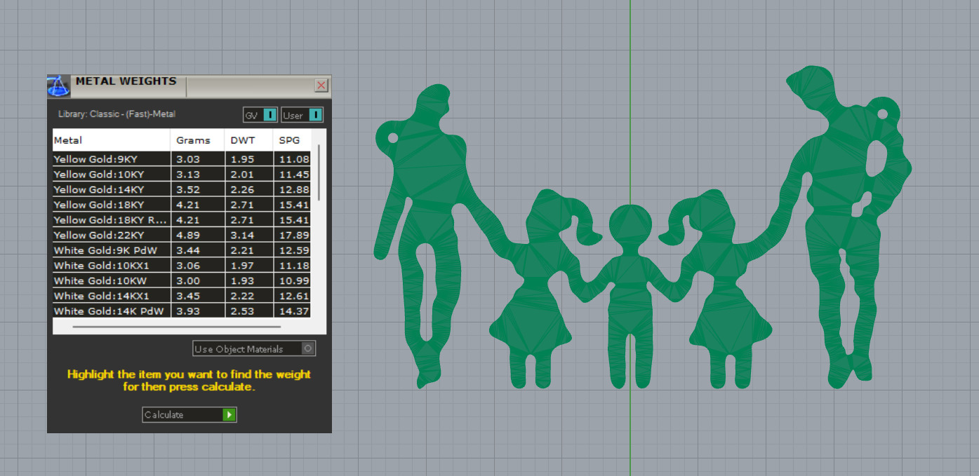 Family pendant 3D print model_6