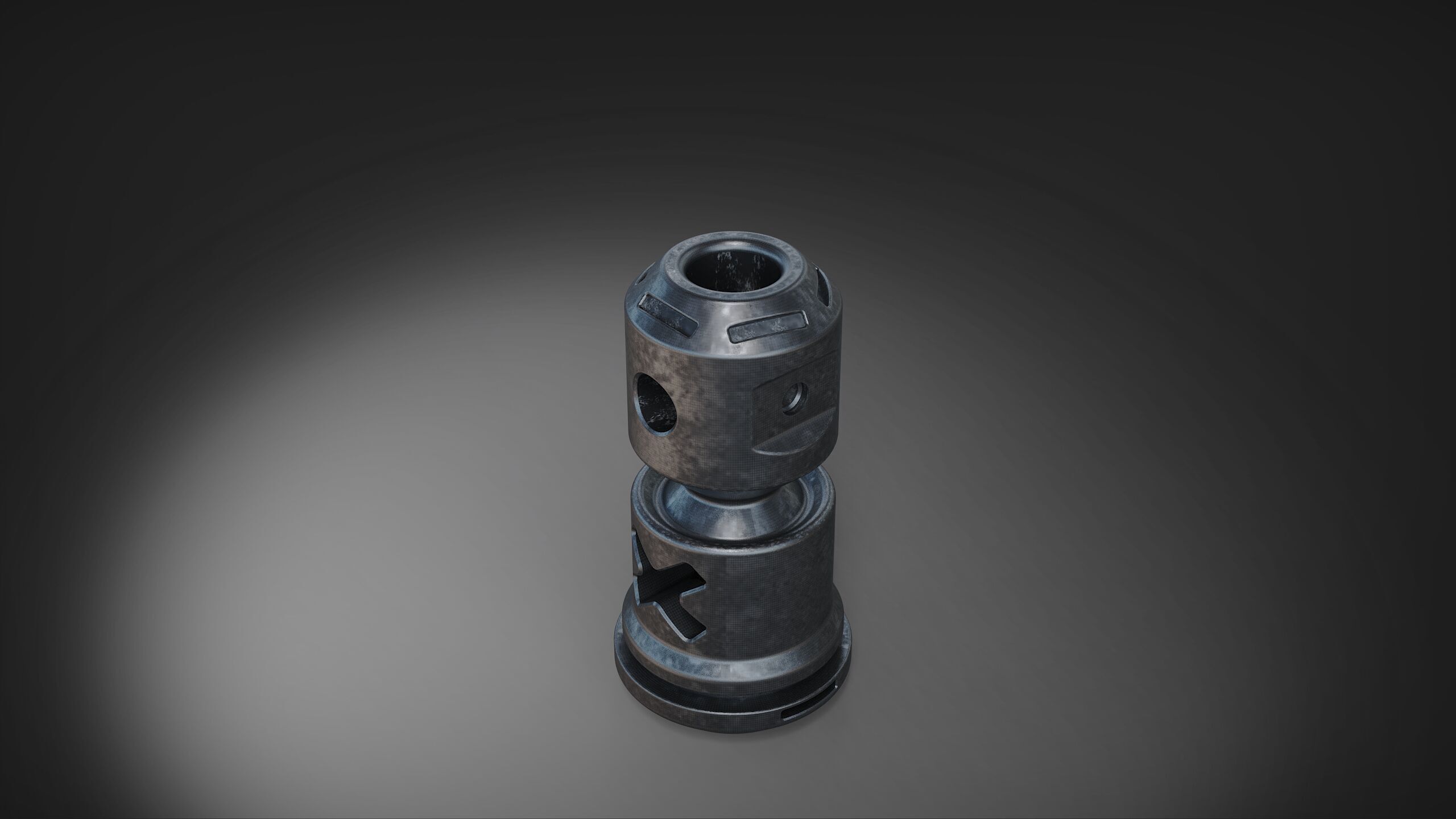 muzzle brake  vol9 3D model_1