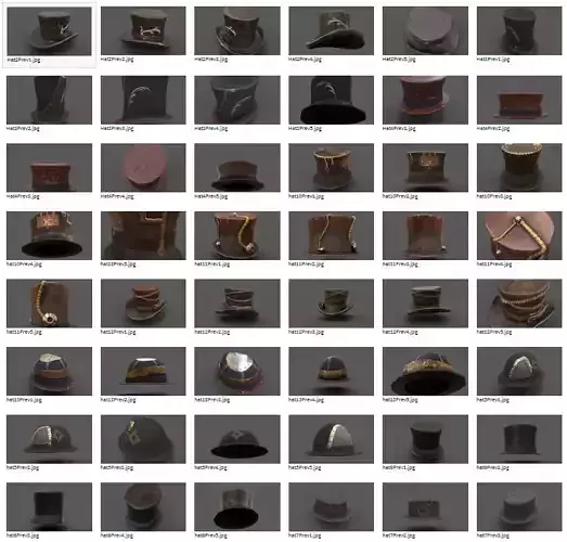 Pack  10  Steampunk hats