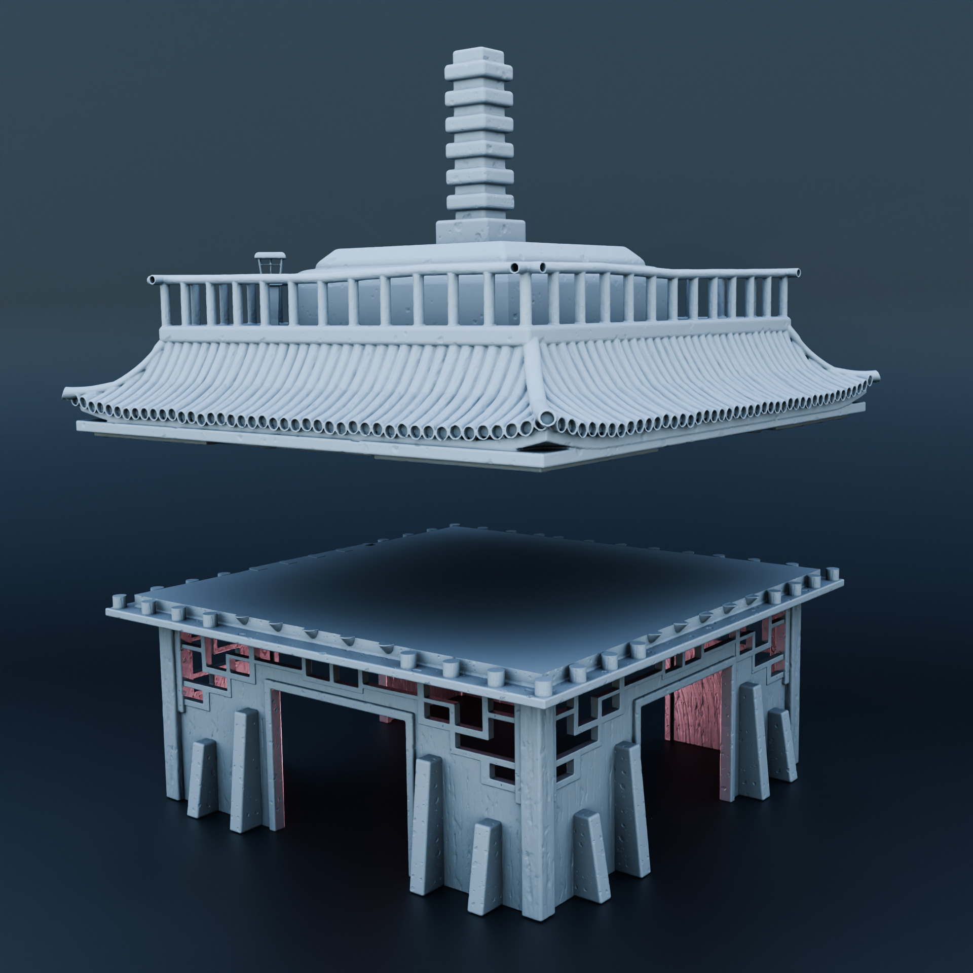 Japanese house 3D print model_1