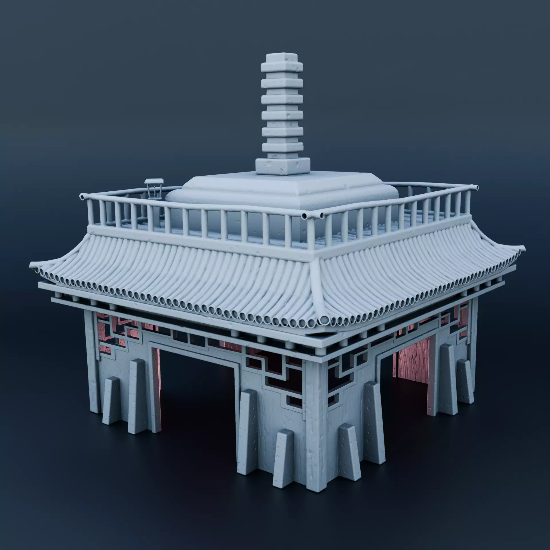 Japanese house 3D print model_0