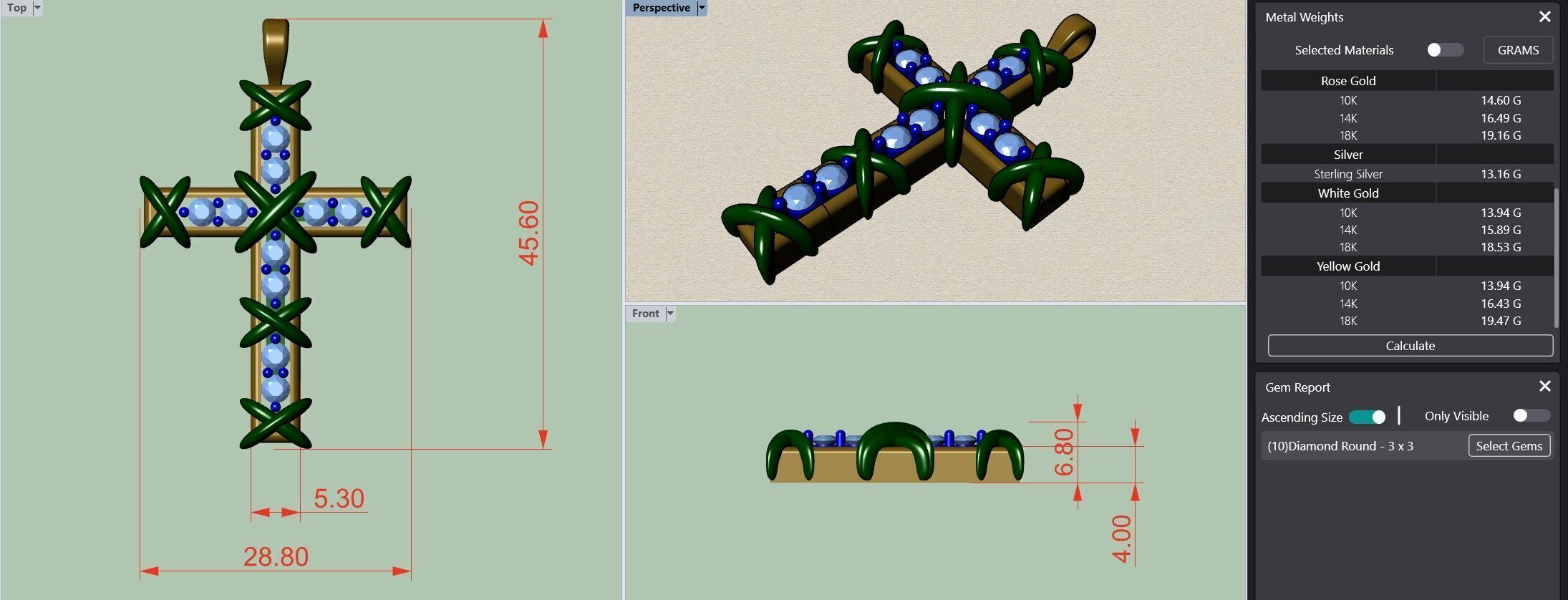 Tiff cross  3D print model_1