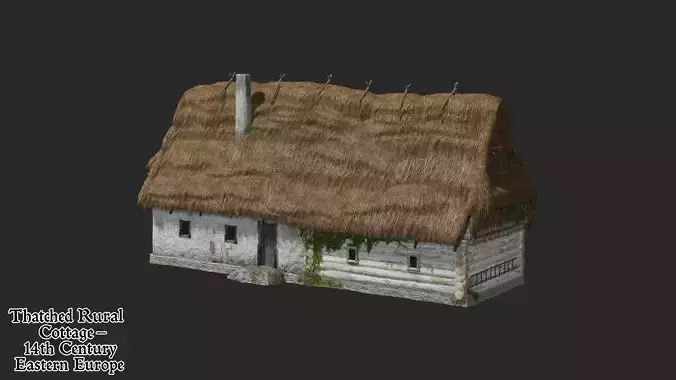 Thatched Rural Cottage Free low-poly 3D model
