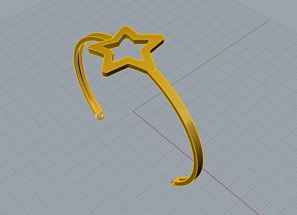 Star bracelet 3D print model_3