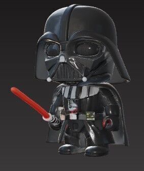 Mini Hero Darth Vader Style Figure 3D Printable STL FBX OBJ GLB 3D print model_4