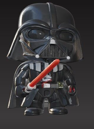 Mini Hero Darth Vader Style Figure 3D Printable STL FBX OBJ GLB 3D print model_7