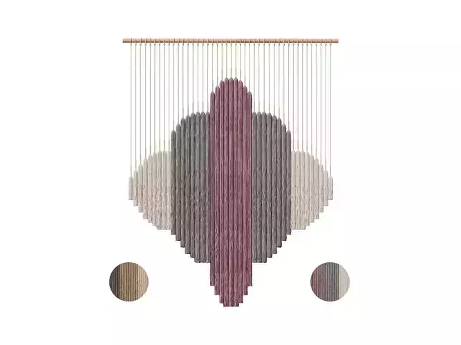 3D Wall Art 008 Macrame 03 3D model