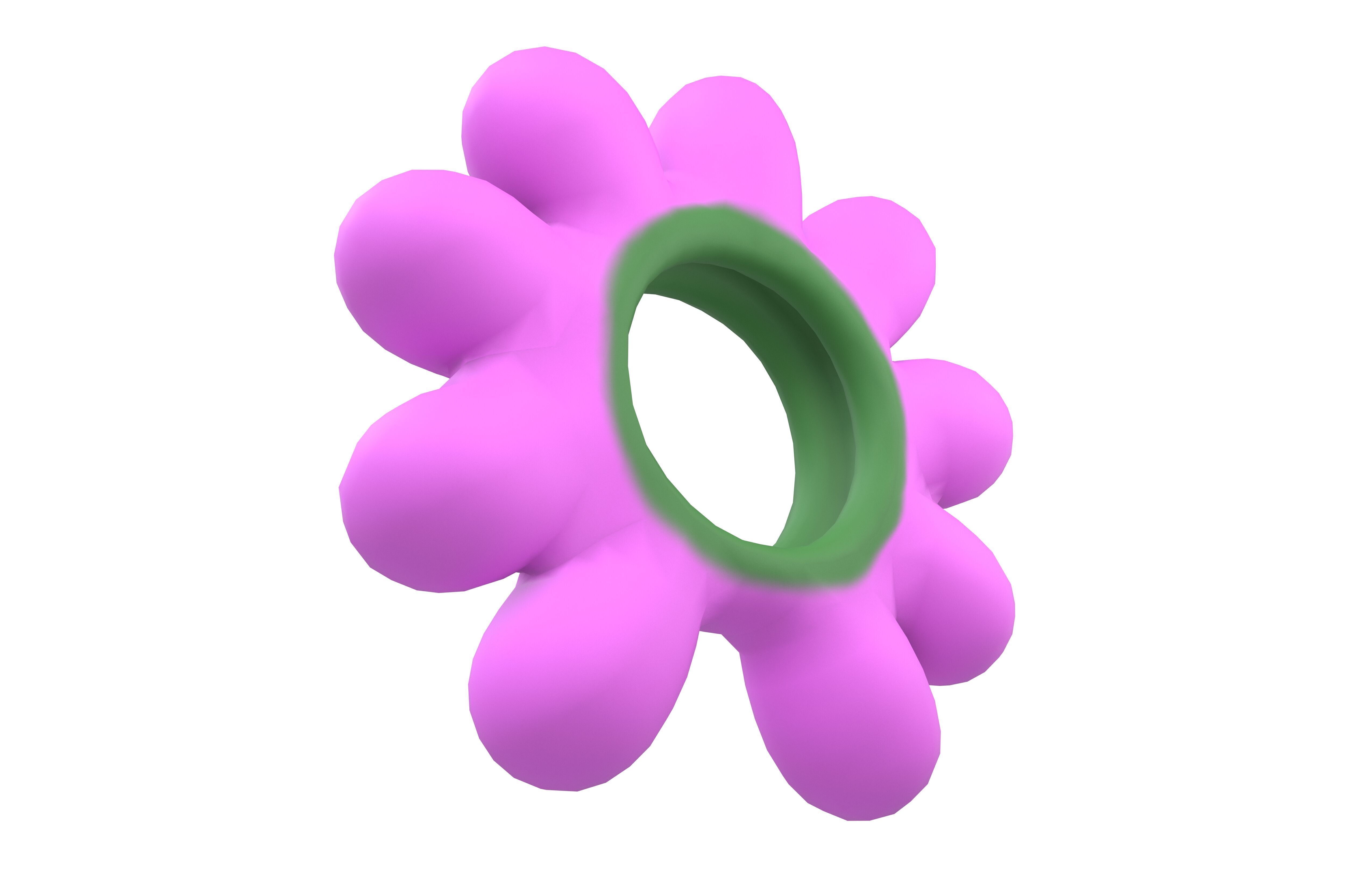 Flower Headband v1 003 Low-poly 3D model_3