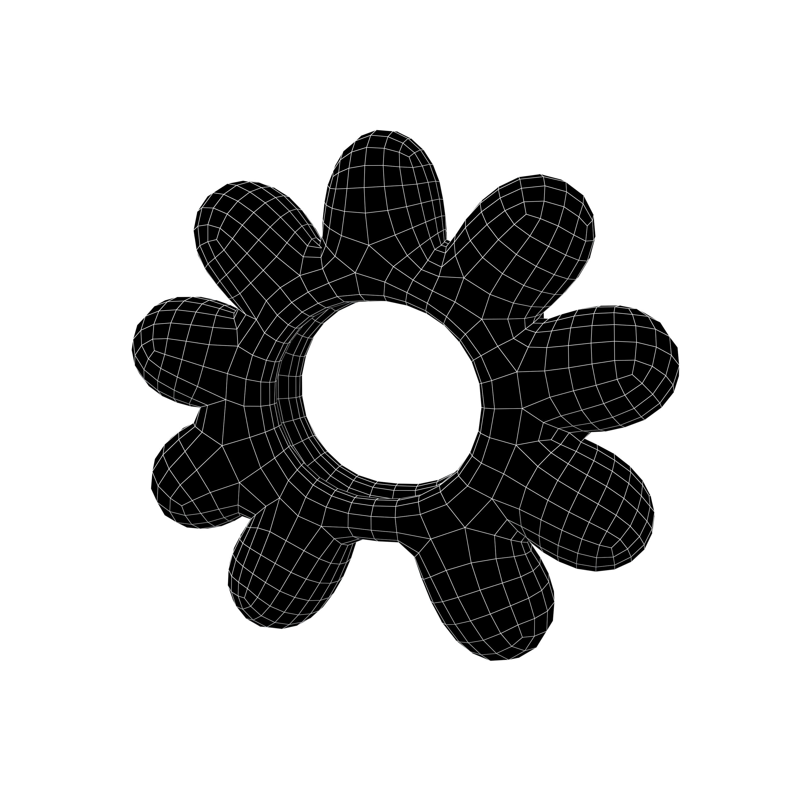 Flower Headband v1 003 Low-poly 3D model_7