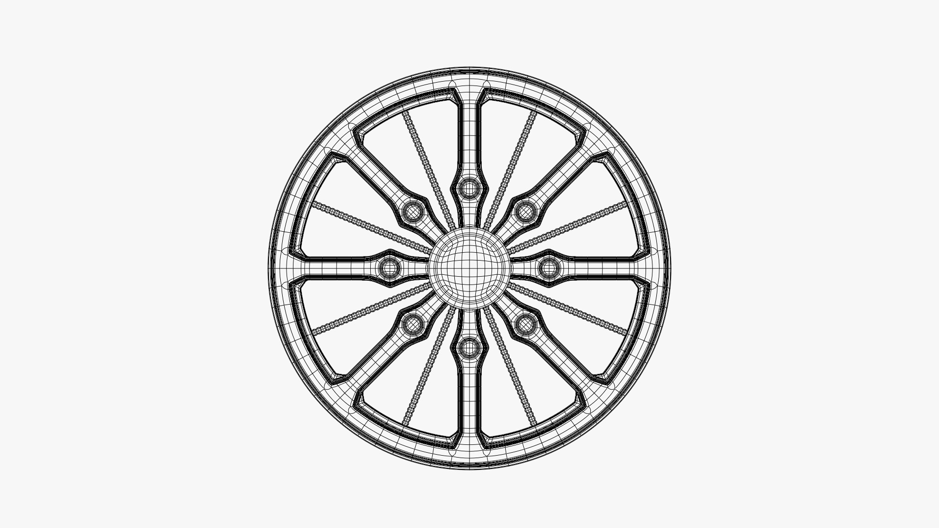 Round Gothic Tracery - Ashok Chakra 3D model_2