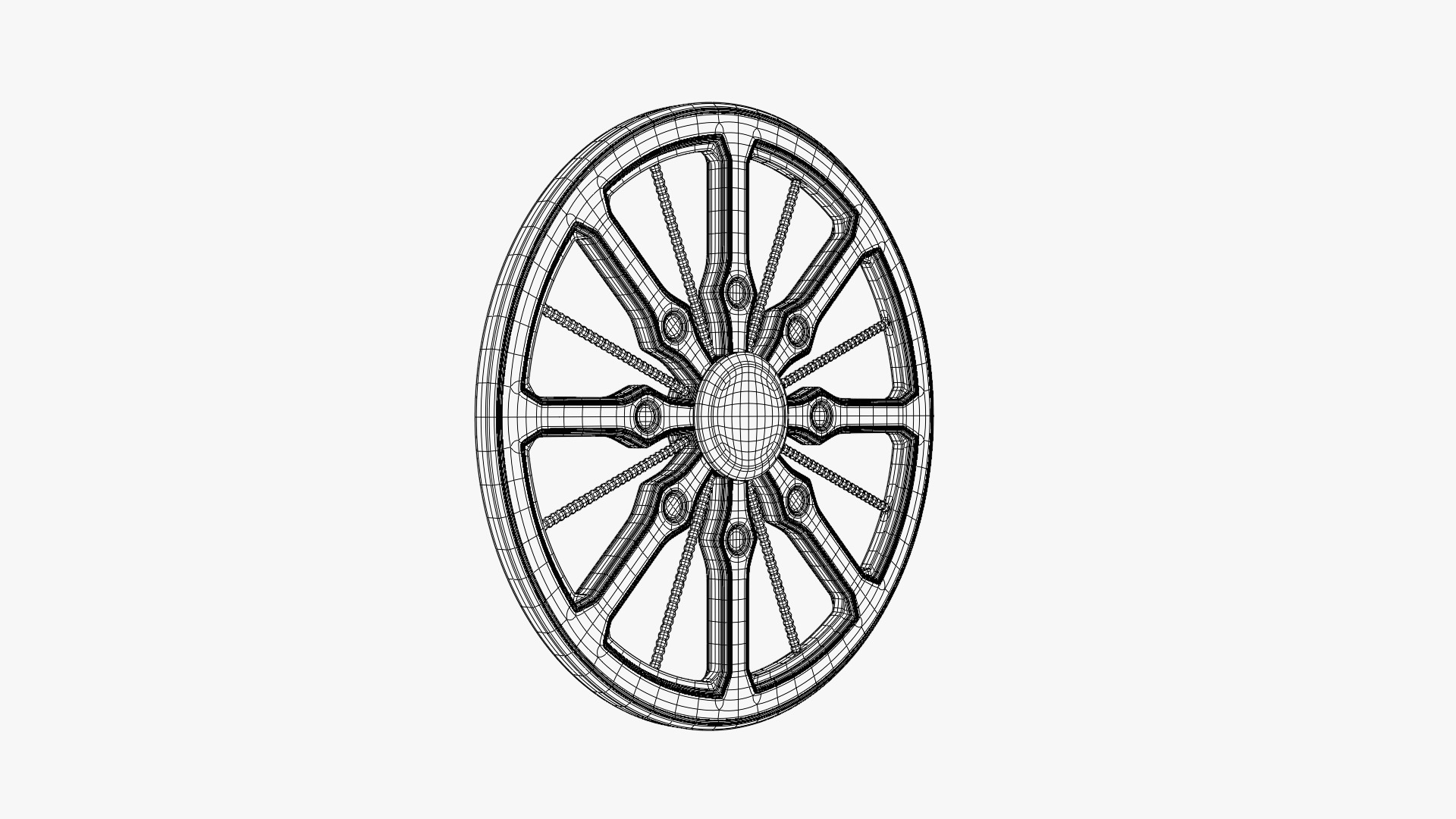 Round Gothic Tracery - Ashok Chakra 3D model_4