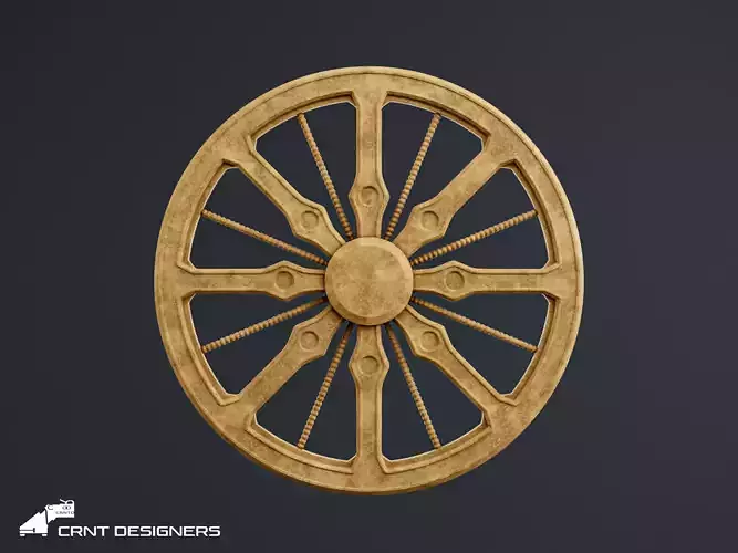 Round Gothic Tracery - Ashok Chakra