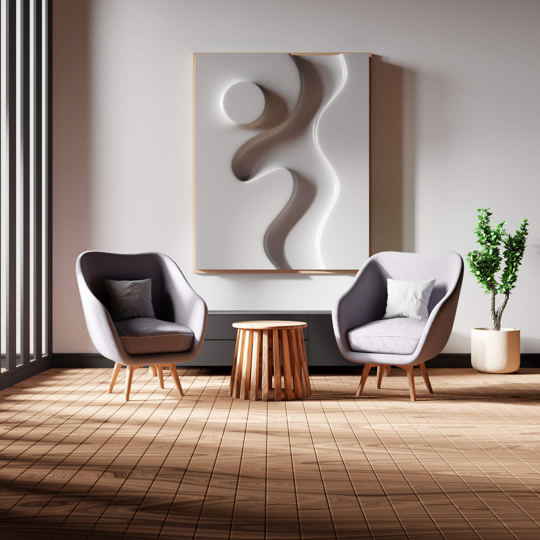 Boho plaster wall 3D print model_2