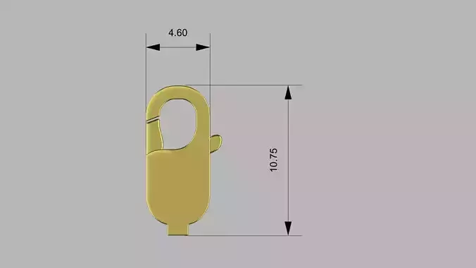 Lobster Clasp 3D Model   3D print model Lobster Clasp 3D Model   3D print model