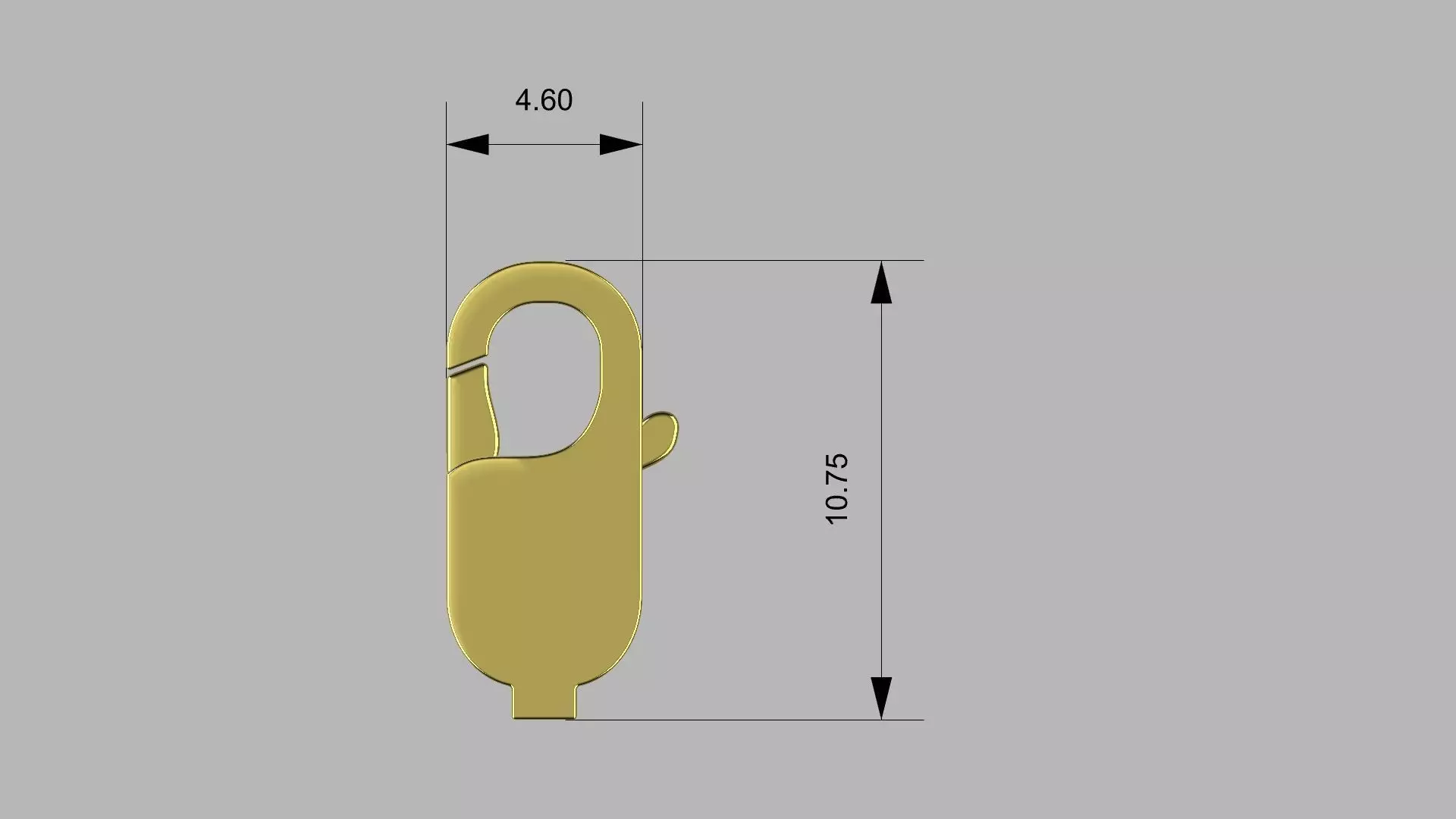 Lobster Clasp 3D Model   3D print model_0
